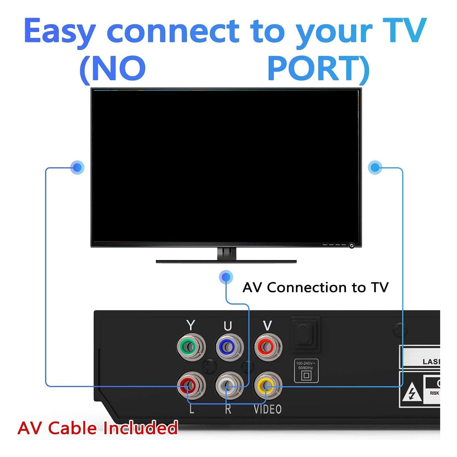 BAOK Reproductor de CD DVD, Interfaz USB 2.0 Plug and Play Mini Reproductor de DVD 110‑240V para el Hogar para TV (Enchufe de EE. UU.)