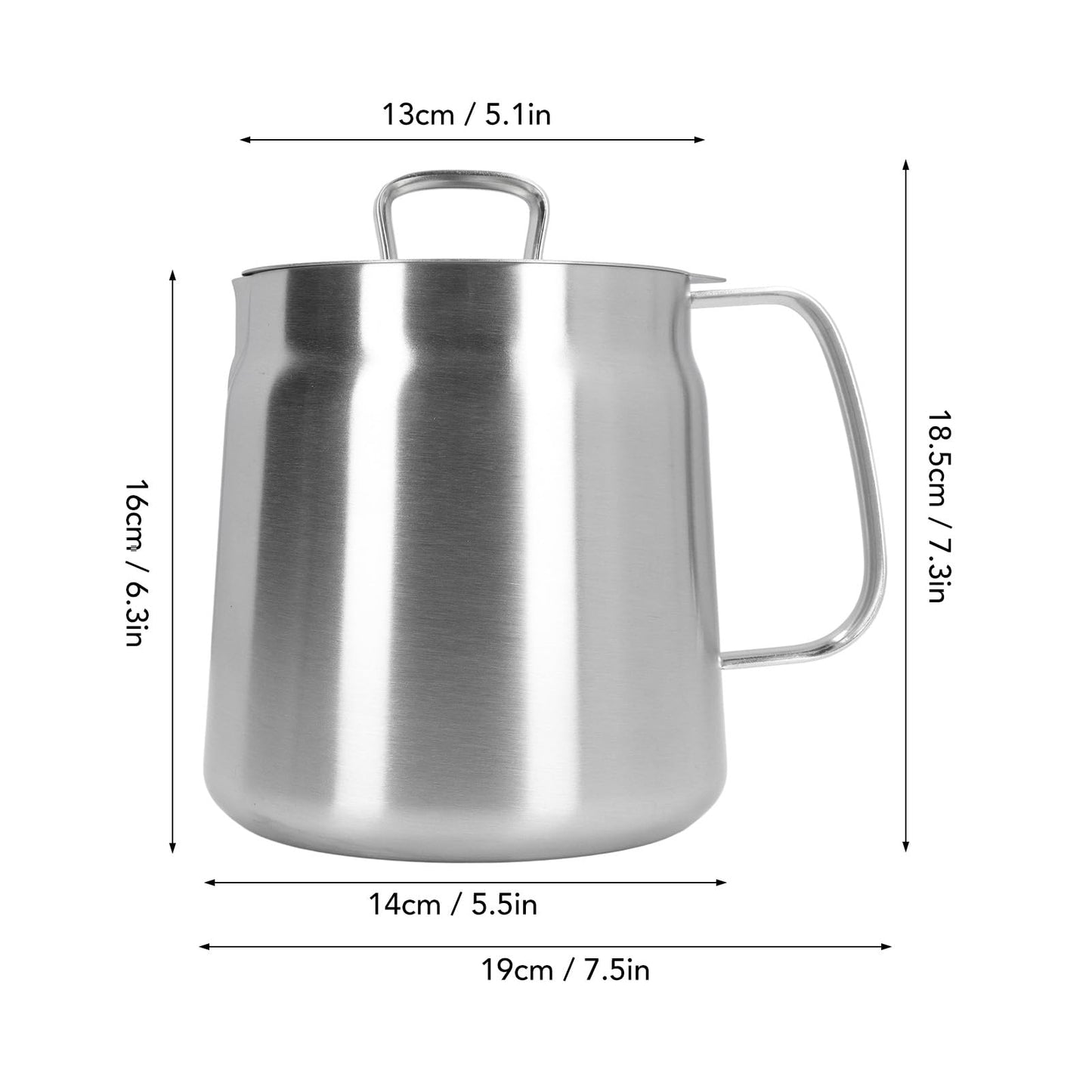 Olla Coladora de Aceite con Cesta y Tapa de Acero Inoxidable 304 2L para Cocina