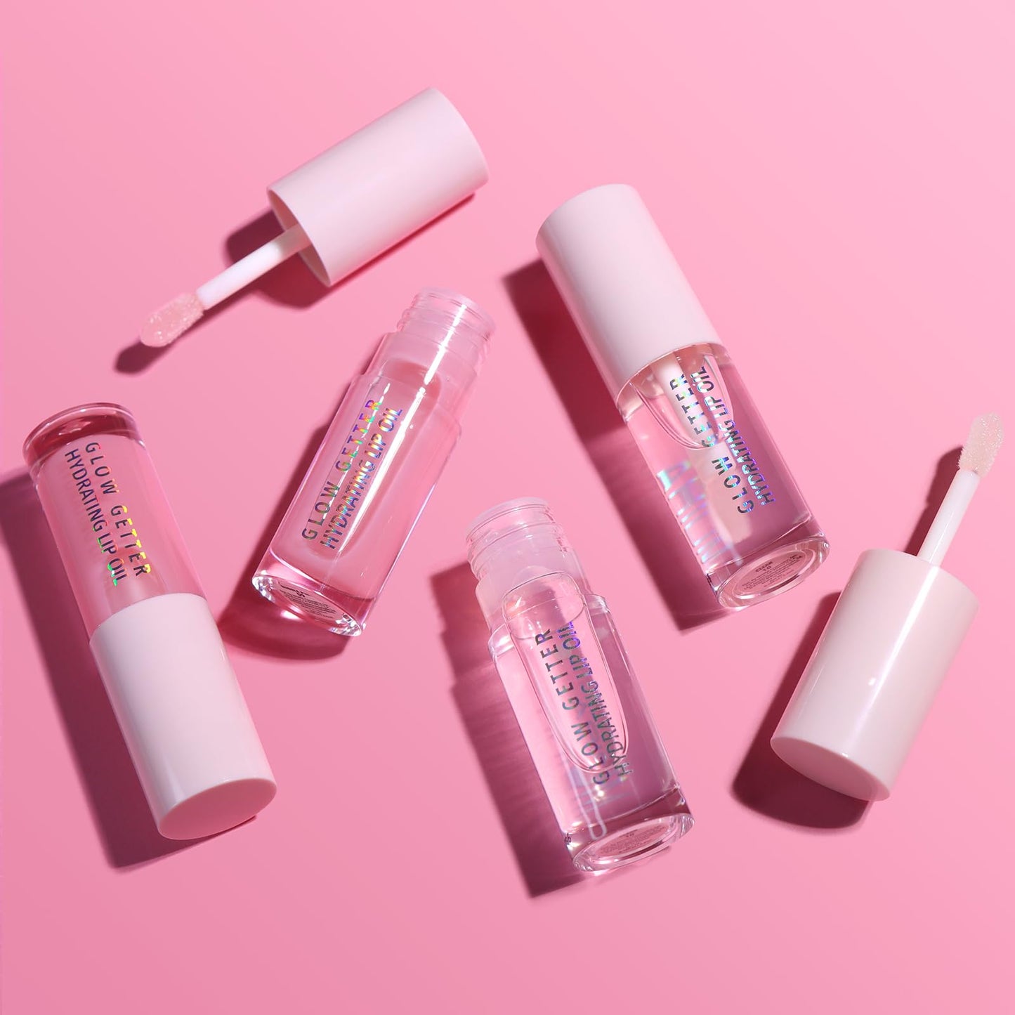 Lip Oil Moira Glow Getter Hydrating Lip Oil (009, Bubble Pink)