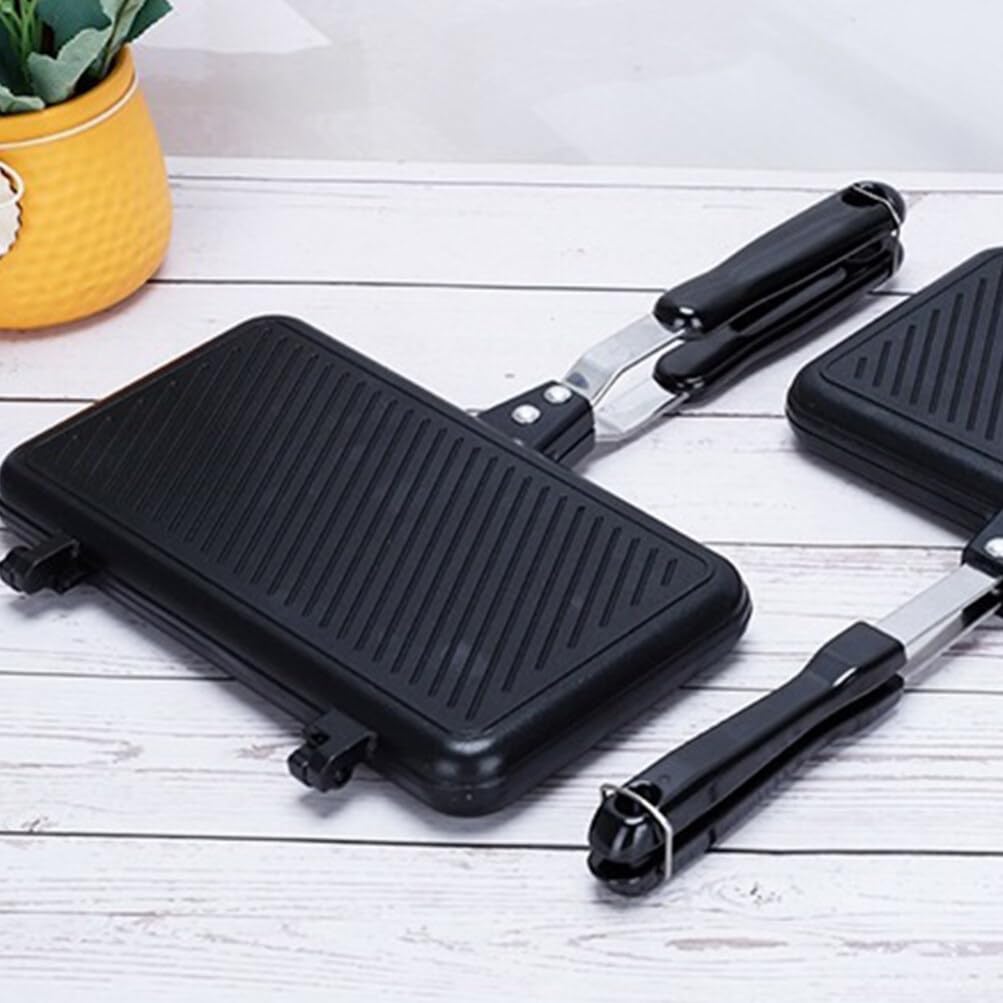 Healvian Molde Para Sándwich Sartén Profunda Desayuno Tortilla Japonesa Sartén Para Hacer Tortillas Tostadora De Sándwich Máquina De Rollo De Huevo Casa De Multifunción Aluminio
