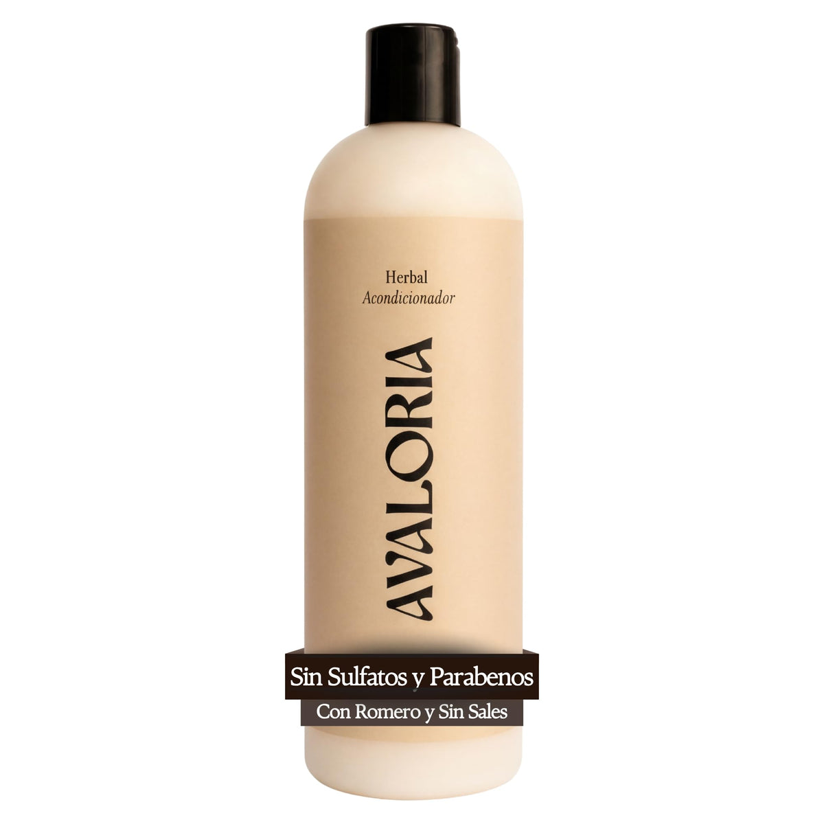 Avaloria Acondicionador Sin Sulfatos, Parabenos ni Sales – Anticaída con Romero – Extracto 100% Natural con 10 Hierbas – Hidratación, Brillo y Crecimiento – Herbal - 480 ml