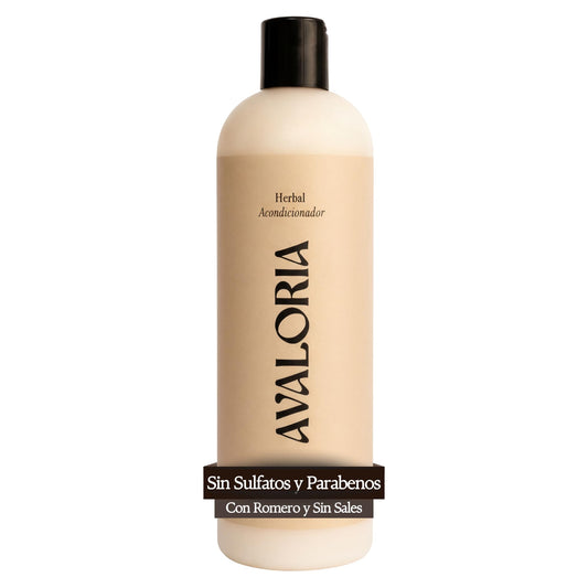 Acondicionador Avaloria Herbal Romero Extracto Natural Anticaída Sin Sulfatos, Parabenos ni Sales
