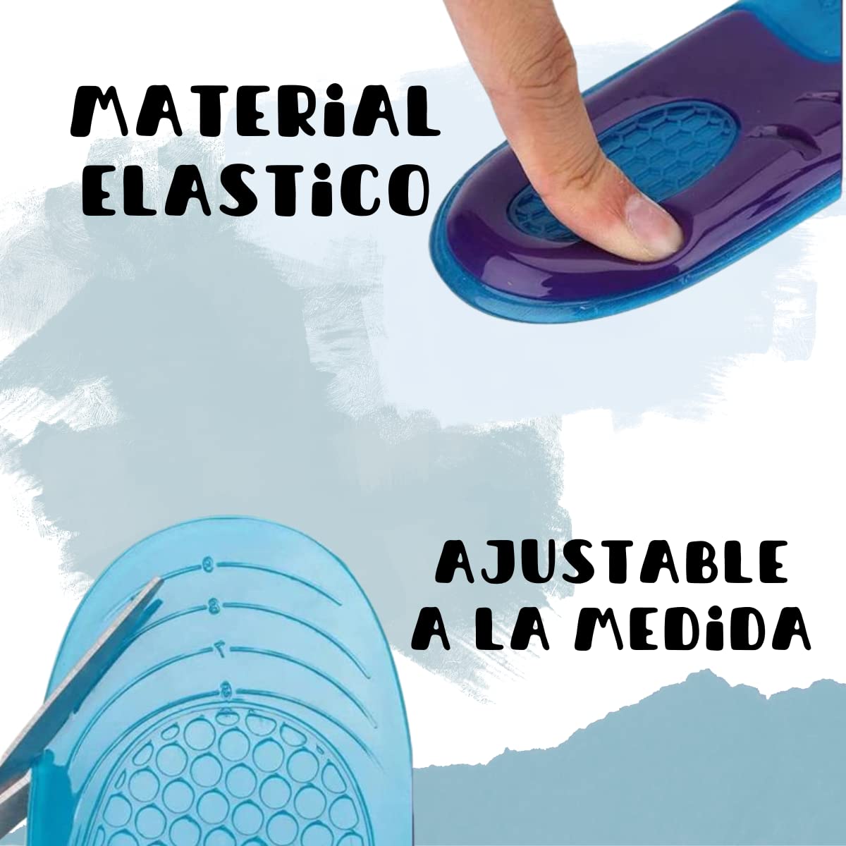 Plantilla Ortopédica VERALY.MX Azul Gel Confort Ultra Anti Fatiga Unisex