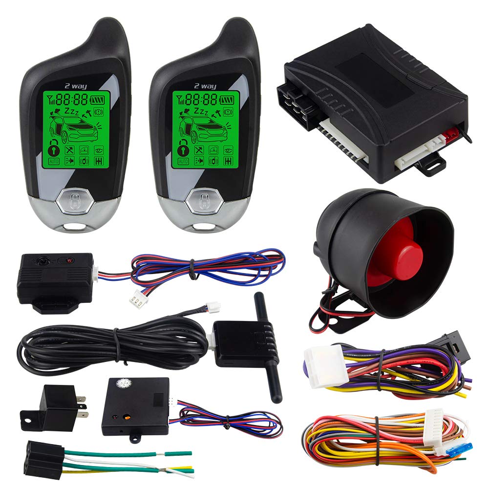 Sistema de Alarma EASYGUARD EC202 LCD Pager 2 Vías con Arranque Remoto y Sensor de Microondas para Coche