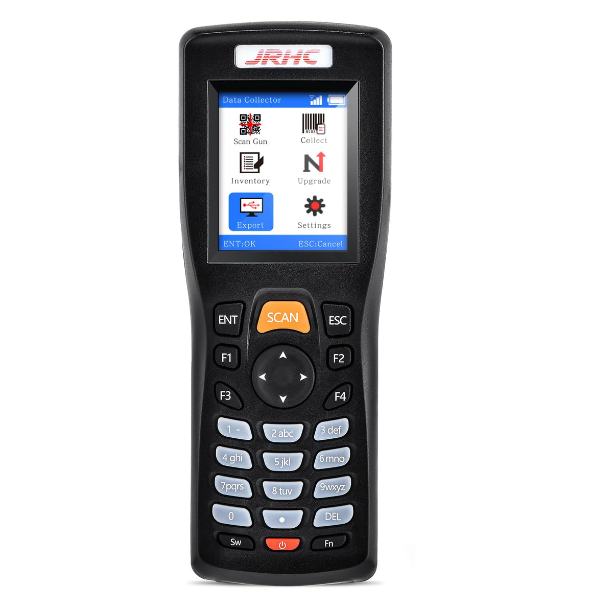 Escáner de Código de Barras 2D JRHC Negro Inalámbrico con Conexión 2.4G y USB