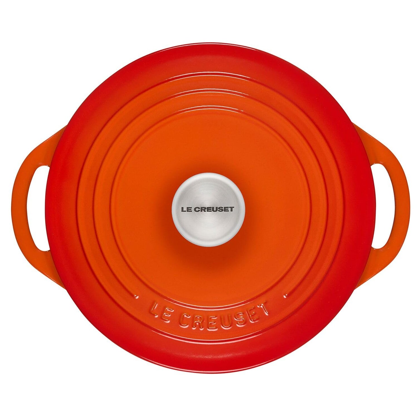 Le Creuset Horno holandés redondo poco profundo de hierro fundido, 2.75 cuartos de galón, llama