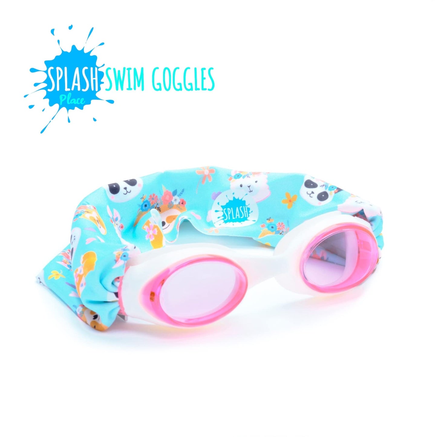 Goggles Natación Splash Place Forest Friends con Correa de Tela para Niños y Adultos