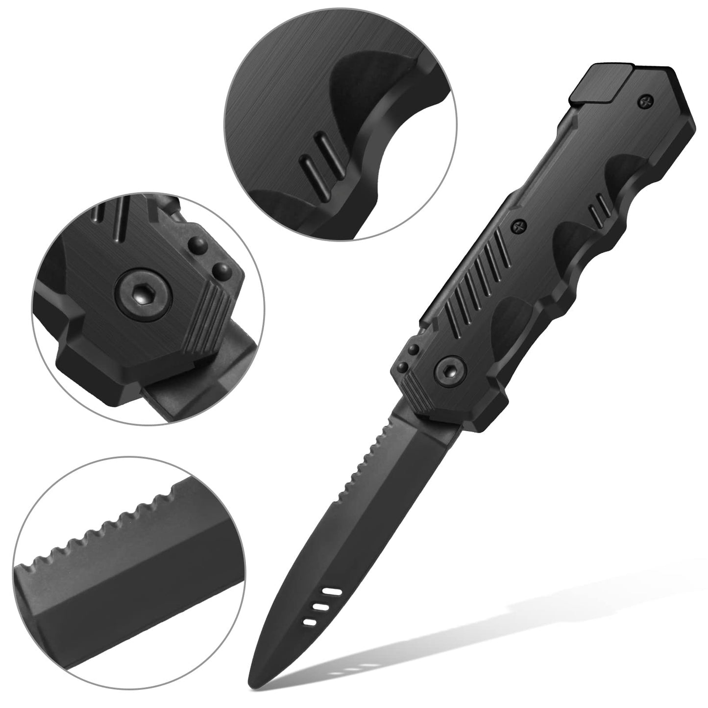 Juego de Cuchillos Retráctiles ZJoey Falsos de Plástico para Halloween 9 Unidades