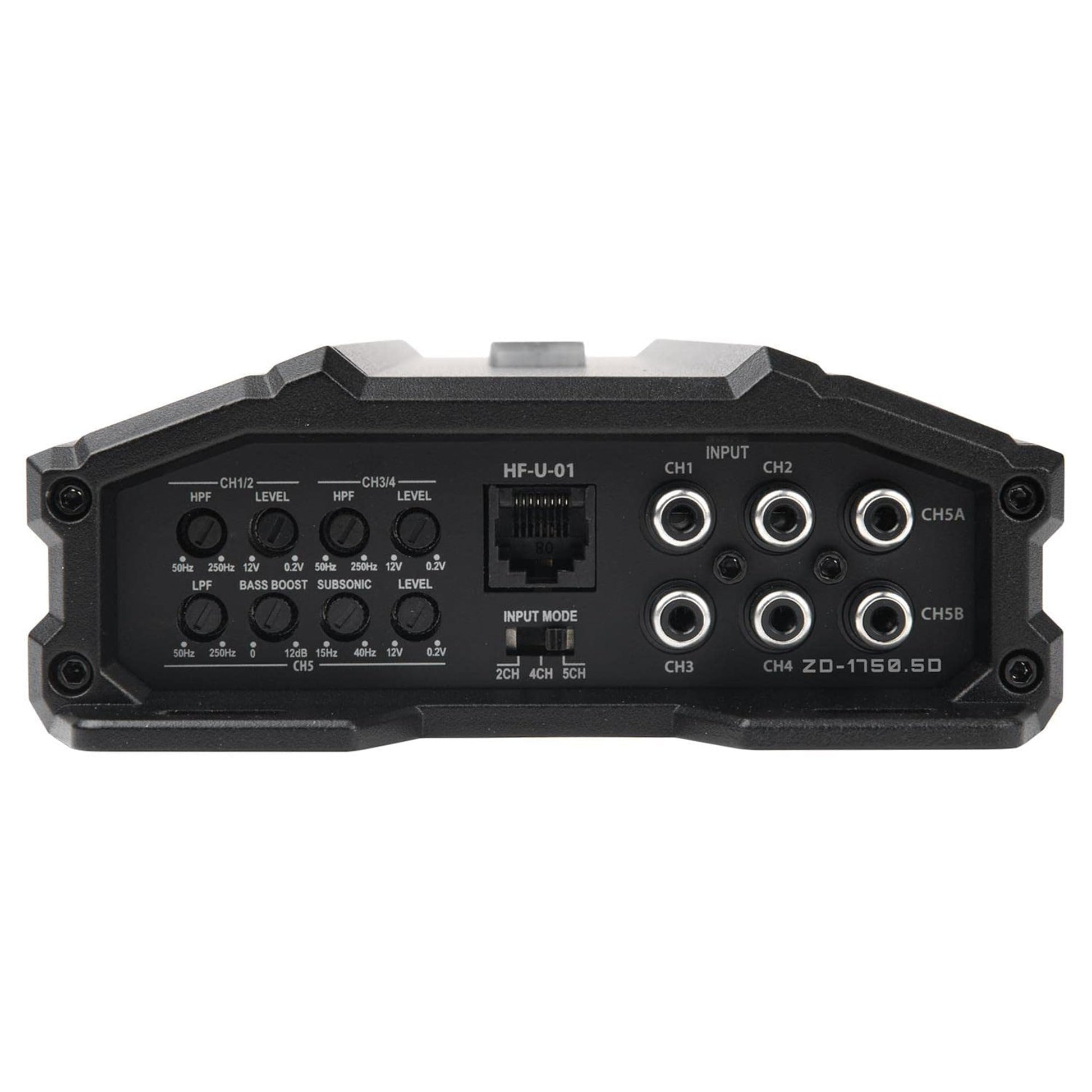 Hifonics Zeus Delta ZD-1750.5D - Amplificador de audio para coche compacto de 5 canales niquelado con función de encendido automático, color negro