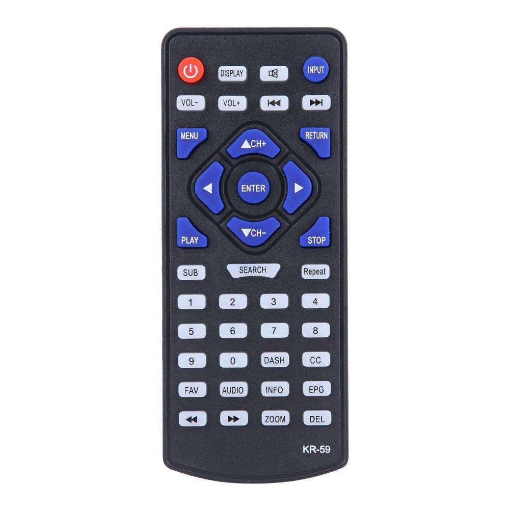 Fosa TV Digital para automóvil, televisión portátil portátil ATSC Televisor estéreo 1080P Reproductor de Video con Radio FM y Soporte de ventosas con Doble Altavoz y Control Remoto (7in)