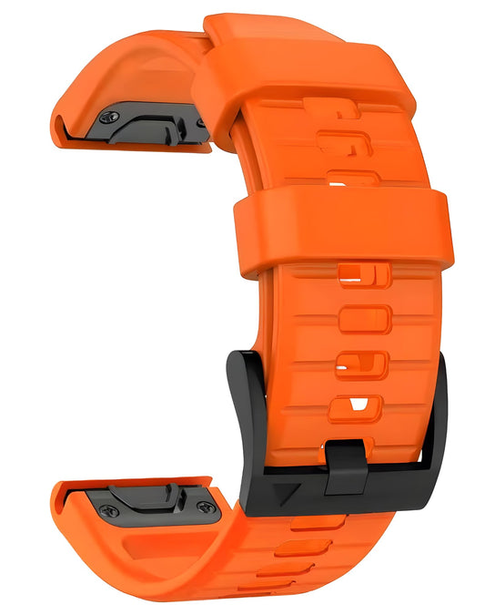 OUTVI 22mm watch band for garmin fenix 5 6 7 pro Sapphire Solar Forerunner 965 955 935 745 epix Pro Gen 2 47mm only soft silicone quick fit 22 watch bands replacement for men women Orange