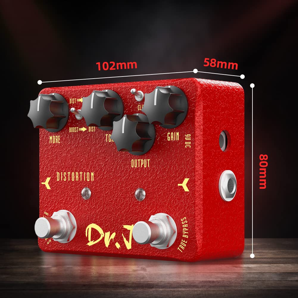 Pedal de Distorsión JOYO Clásico Modificado Gama Alta Dr.J Series para Guitarra Eléctrica
