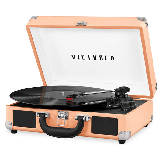 Tocadiscos Portátil Victrola Vintage Bluetooth Durazno Oro Rosa