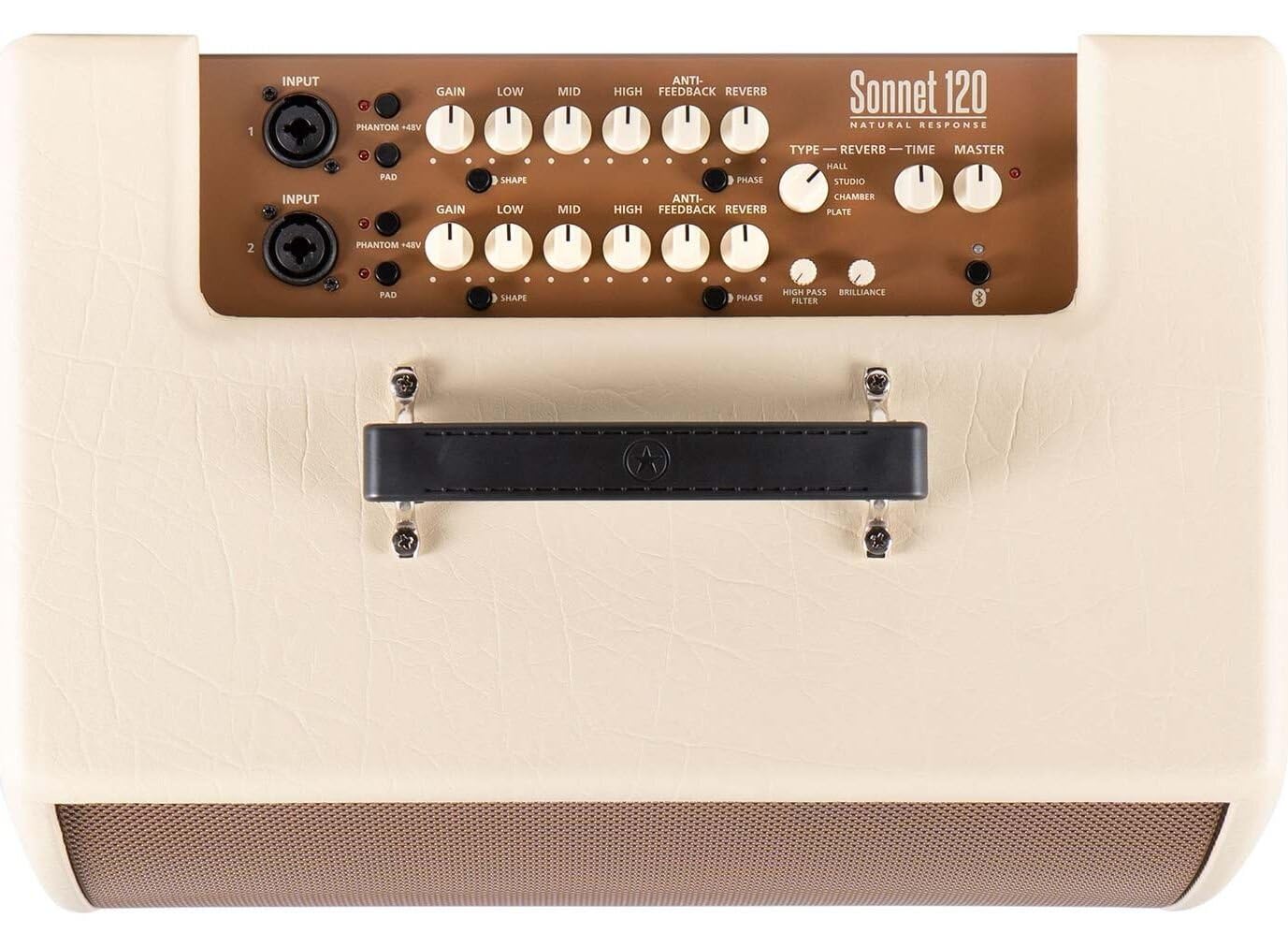 Blackstar Sonnet - Amplificador Combinado de Guitarra acústica de 120 – 120 vatios 1 x 8 Pulgadas con 4 reverberaciones y Soporte inclinable, Color Rubio