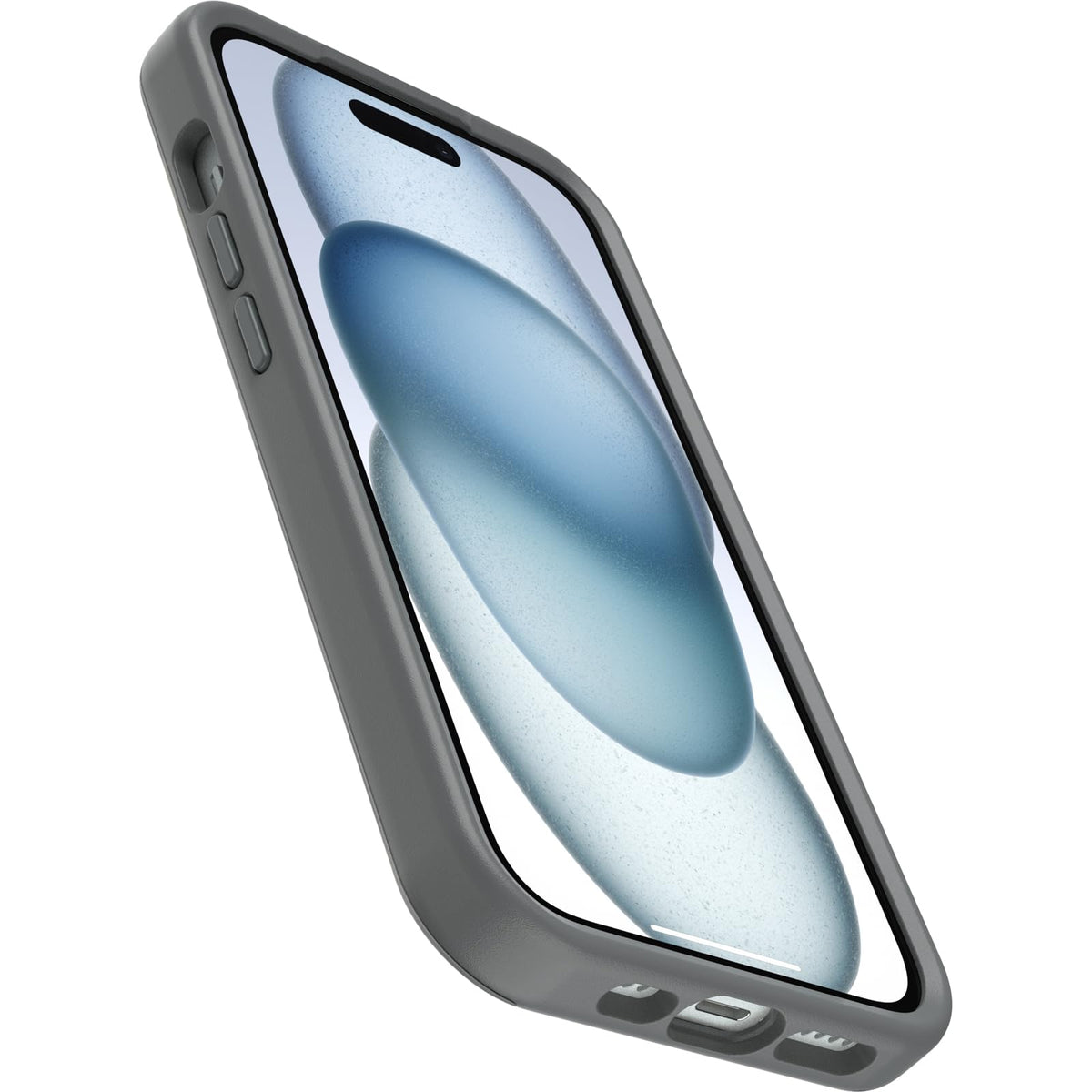 Funda OtterBox iPhone 15, 14 y 13 Gris CAMO OtterGrip Symmetry con Agarre Integrado y Compatibilidad MagSafe para Protección Cámara