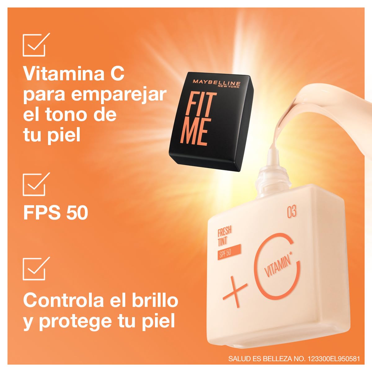Base de maquillaje Fit Me Fresh Tint, 06 Maybelline NY