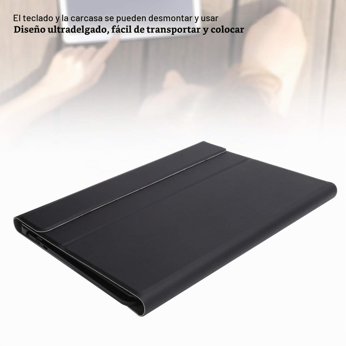 Funda Teclado Galaxy Tab A7 T500 T505 Negro Desmontable Inalámbrico