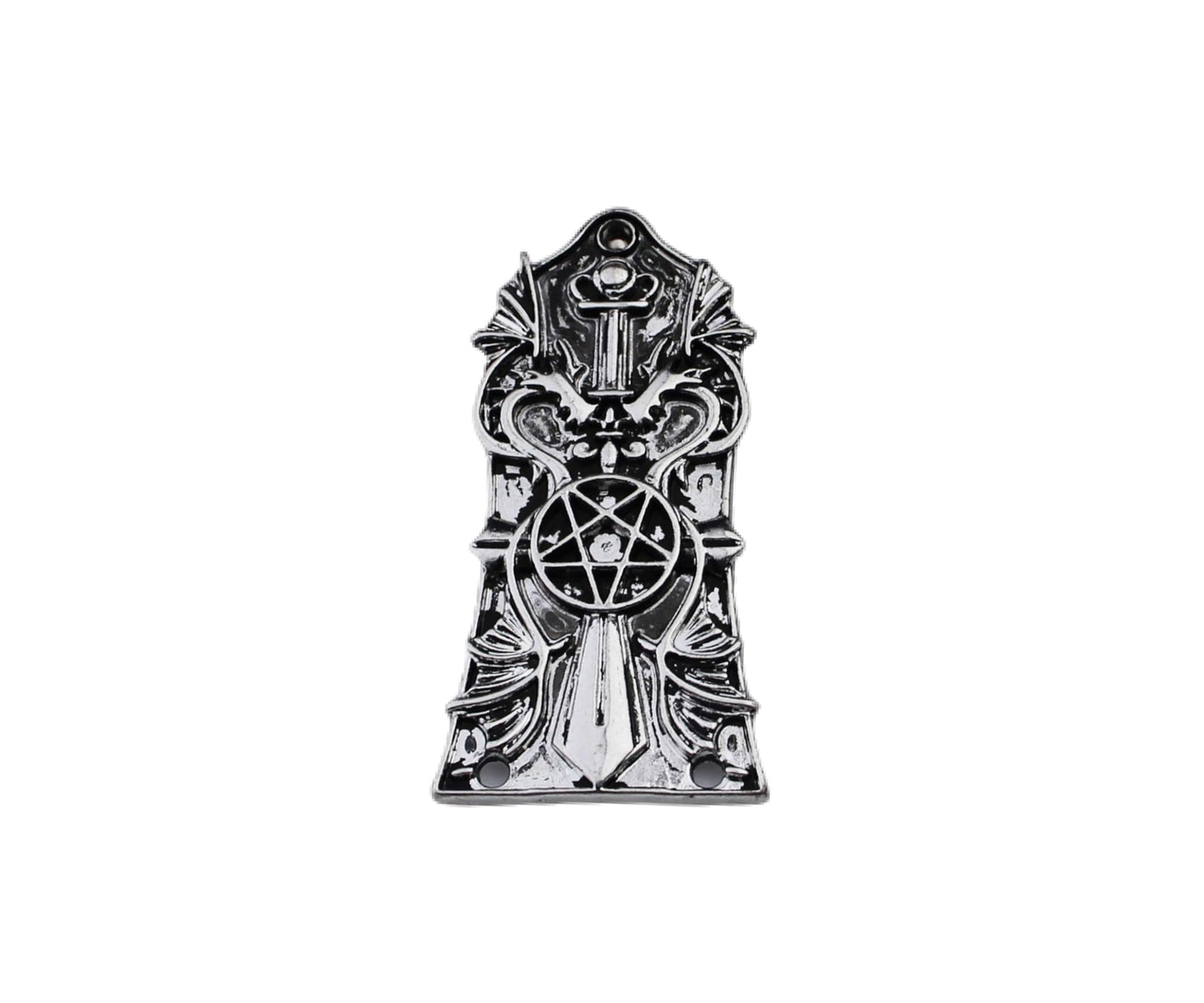 Guyker JA3003, 1 funda para cabeza de guitarra, 3 agujeros, aleación de zinc, para guitarra GIB LP, accesorios de guitarra estilo LP, color plateado antiguo