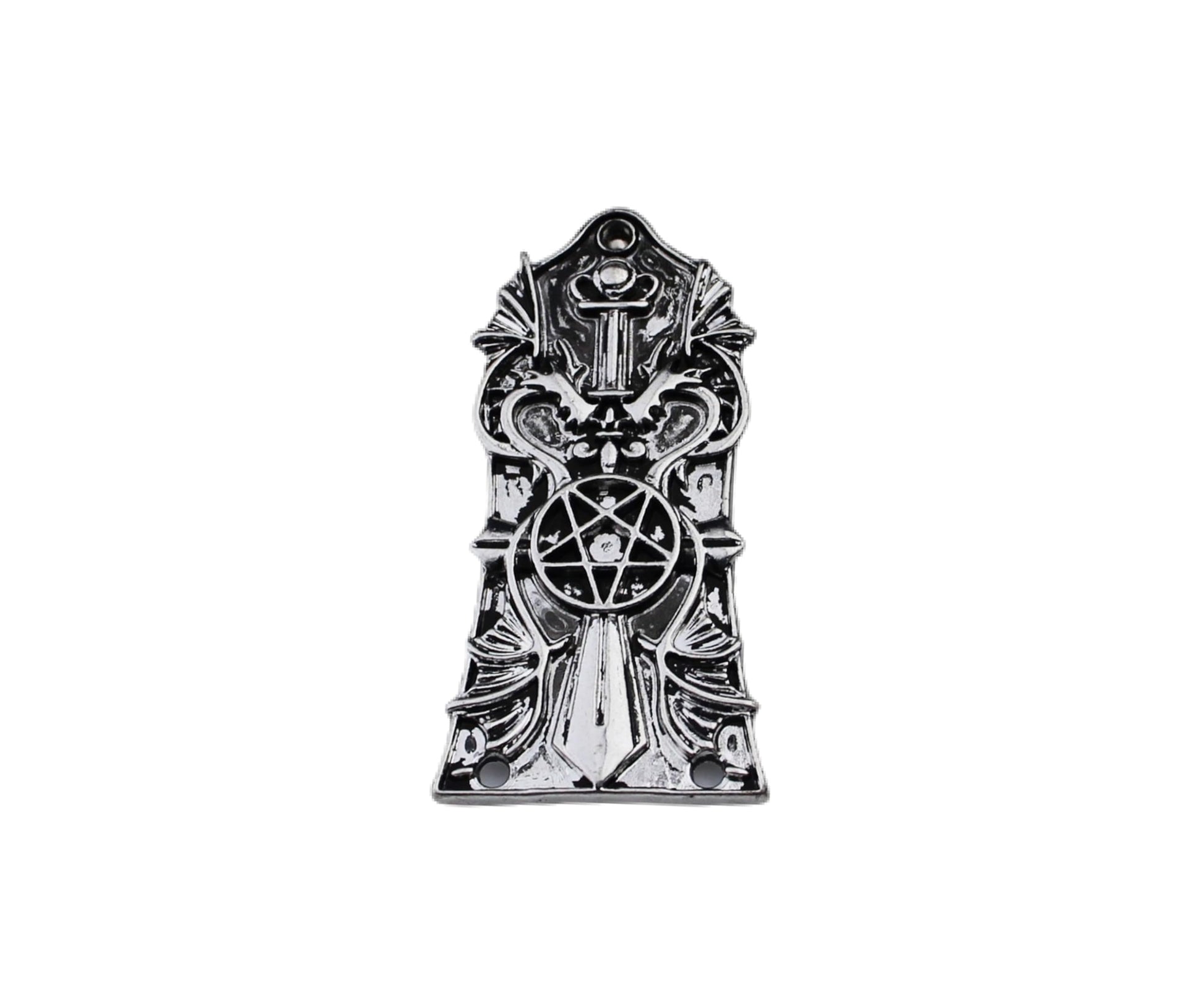 Guyker JA3003, 1 funda para cabeza de guitarra, 3 agujeros, aleación de zinc, para guitarra GIB LP, accesorios de guitarra estilo LP, color plateado antiguo