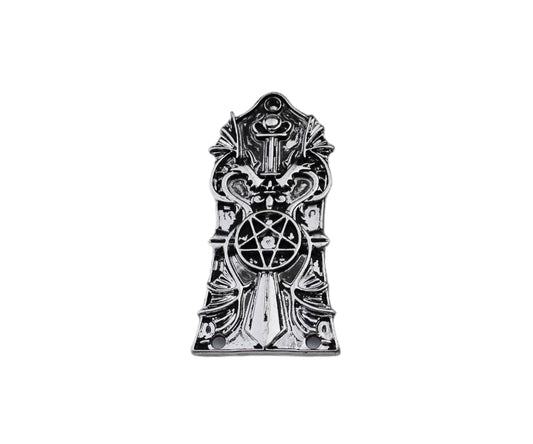 Guyker JA3003, 1 funda para cabeza de guitarra, 3 agujeros, aleación de zinc, para guitarra GIB LP, accesorios de guitarra estilo LP, color plateado antiguo