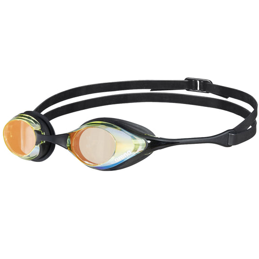 ARENA Cobra - anteojos de natación con Espejo y sin Espejo para Hombres y Mujeres, Color Amarillo Cobre/Negro