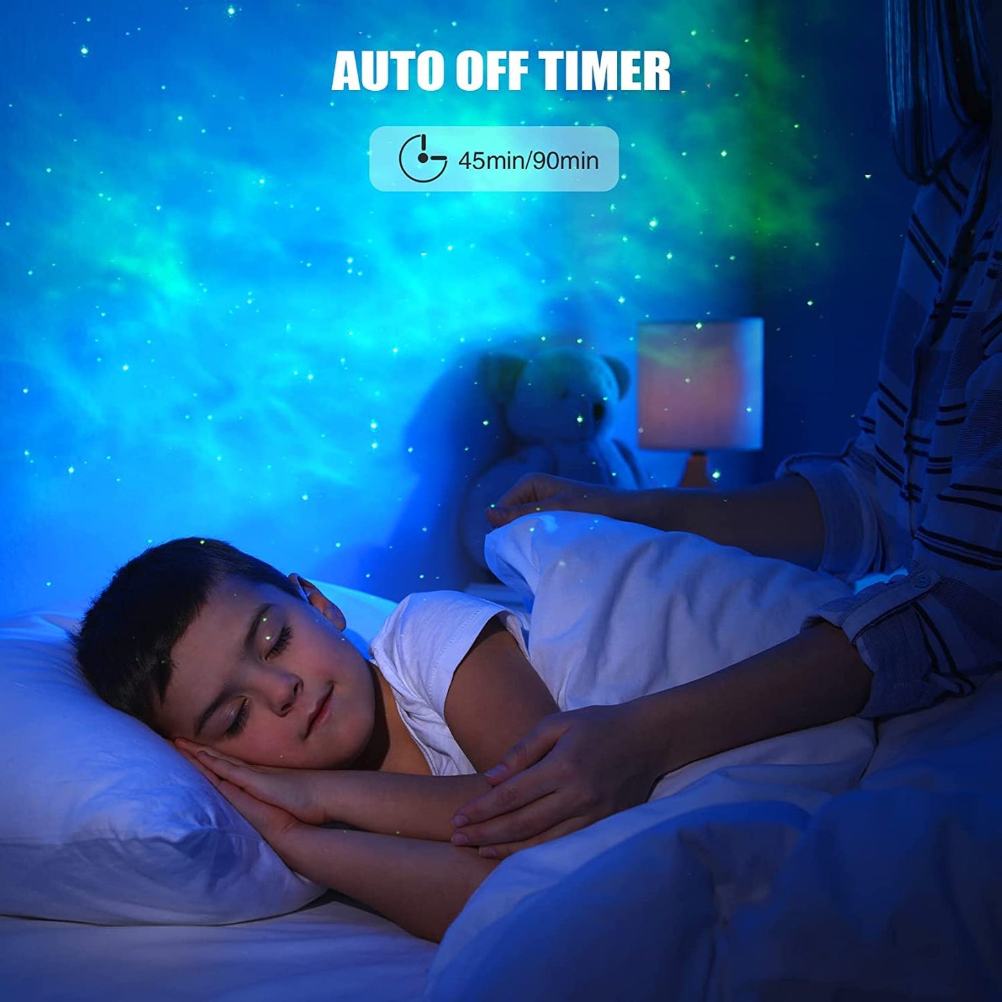Proyector de Luz Nocturna SFOUR Astronauta Galaxy Blanco con Cabeza Ajustable para Niños y Adultos
