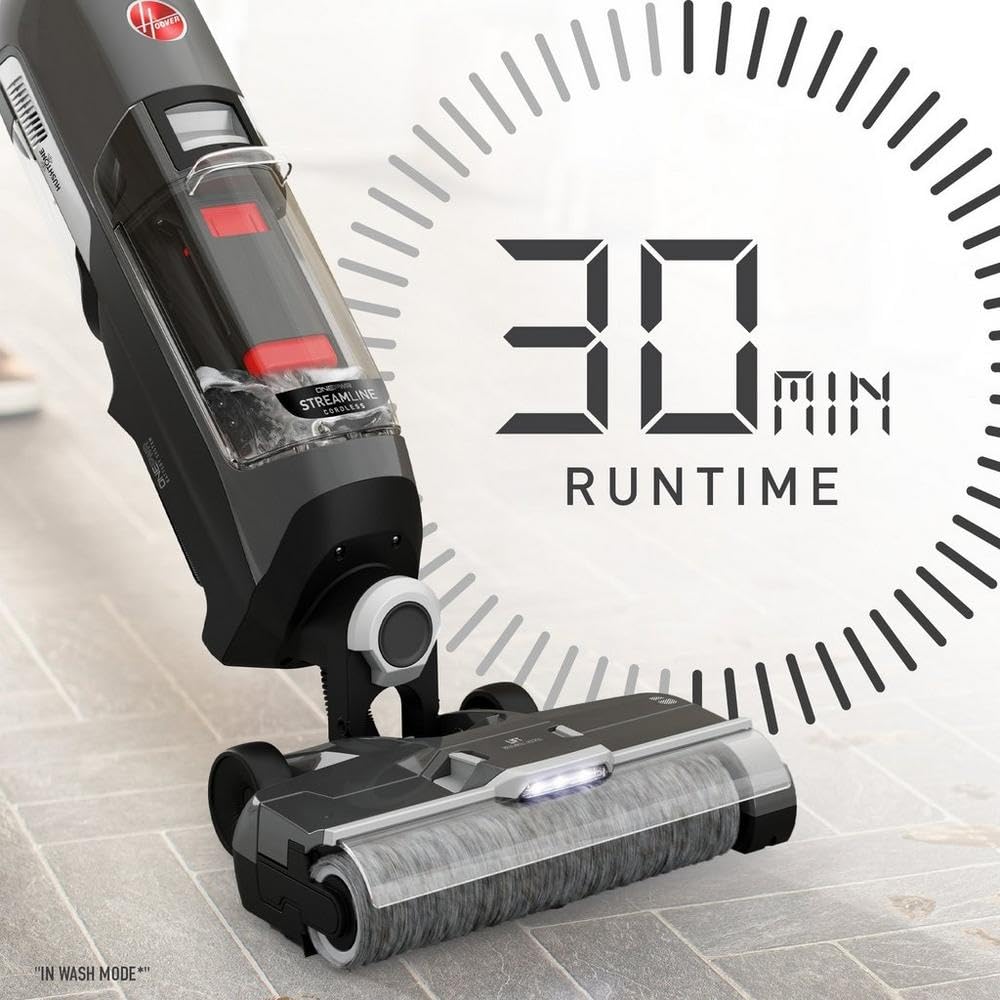 Hoover ONEPWR Streamline - Máquina limpiadora de Suelos Duros inalámbrica, máquina portátil de Limpieza de Pisos, Sistema de autolimpieza, Modo de Lavado y seco, Ideal para Madera Dura, Vinilo de