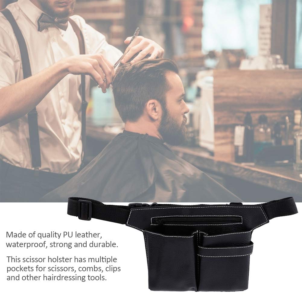 Bolso de Cintura del Peluquero Salon Barber Shears Riñonera, Peluquero Profesional Corte de pelo Cinturón Bolsa Peluquería Salon Tijeras Funda con Funda