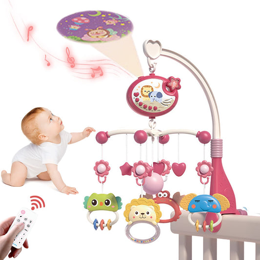 Juguetes para Cuna de Bebe Musical,Móvil para Bebé Giratoria 360° con Proyección y Mando A Distancia,decoración de cama para recién nacidos,Regalo para Recién Nacidos