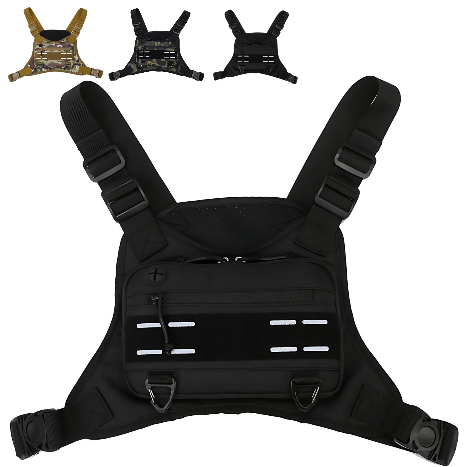 Bolsa de Pecho Impermeable Multiusos con Soporte para Teléfono y Almacenamiento para Hombre