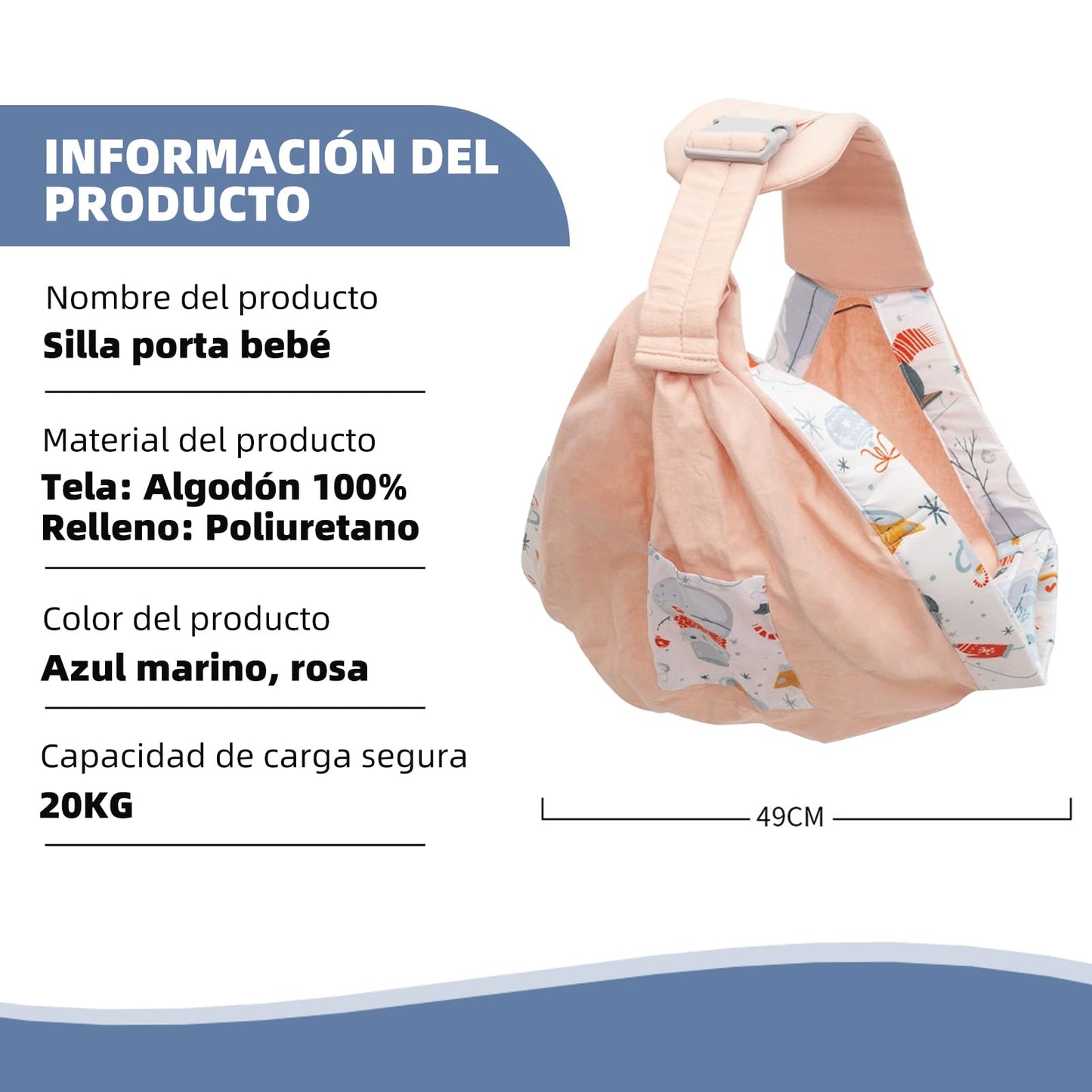 Fular Portabebés Mochila Portabebes Multifunción Portabebes Recien Nacidos Portabebes Transpirable De Verano Fulares Portabebes Versátiles Transpirables Para Bebés De 3 a 36 Meses (Rosado)