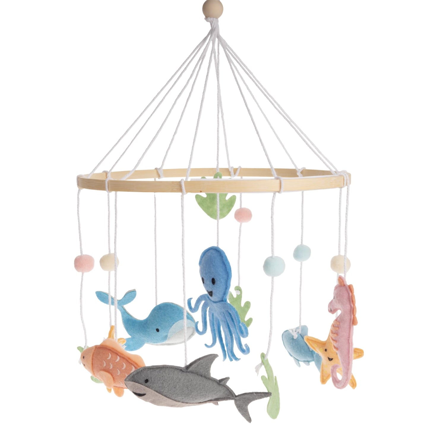 First Landings Móvil para bebé para cuna - Móviles de guardería con animales - Decoración de guardería para bebé de género neutro - Criaturas oceánicas