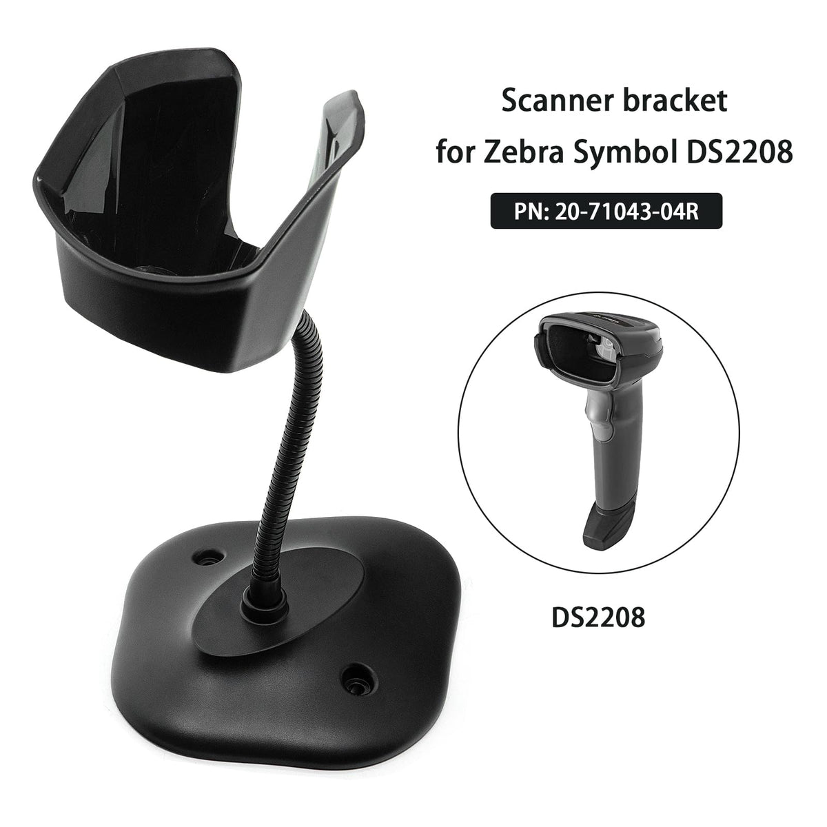 Soporte Universal para Escáner Zebra Symbol Negro Compatible Multimodelo