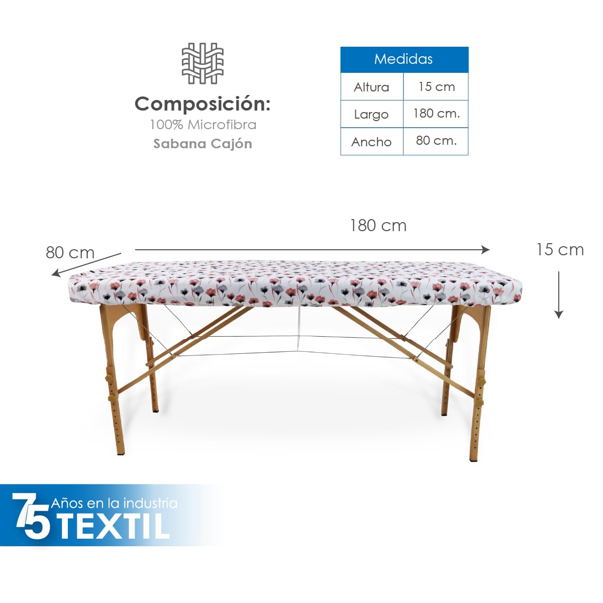 La Nueva Perla Juego Sabana Camilla Masaje Spa Exploracion Microfibra Color (Tulipanes, 1 Juego (2 Piezas))