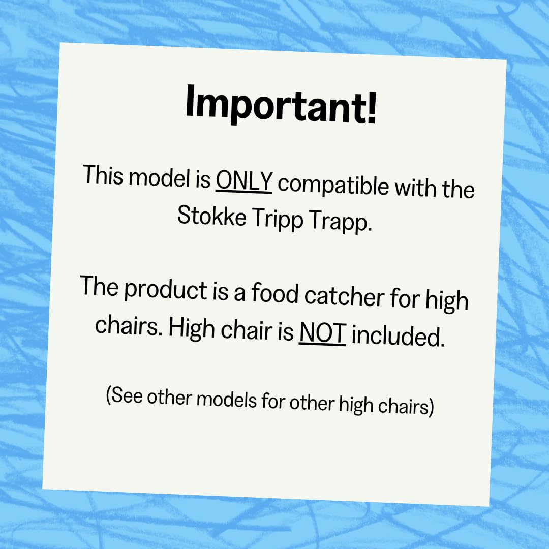 CATCHY - Colector de alimentos - Compatible con Stokke Tripp Trapp silla alta + otras 11 sillas altas - Trona alta se vende por separado - Alimentos para bebés y niños pequeños y atrapador de desorden