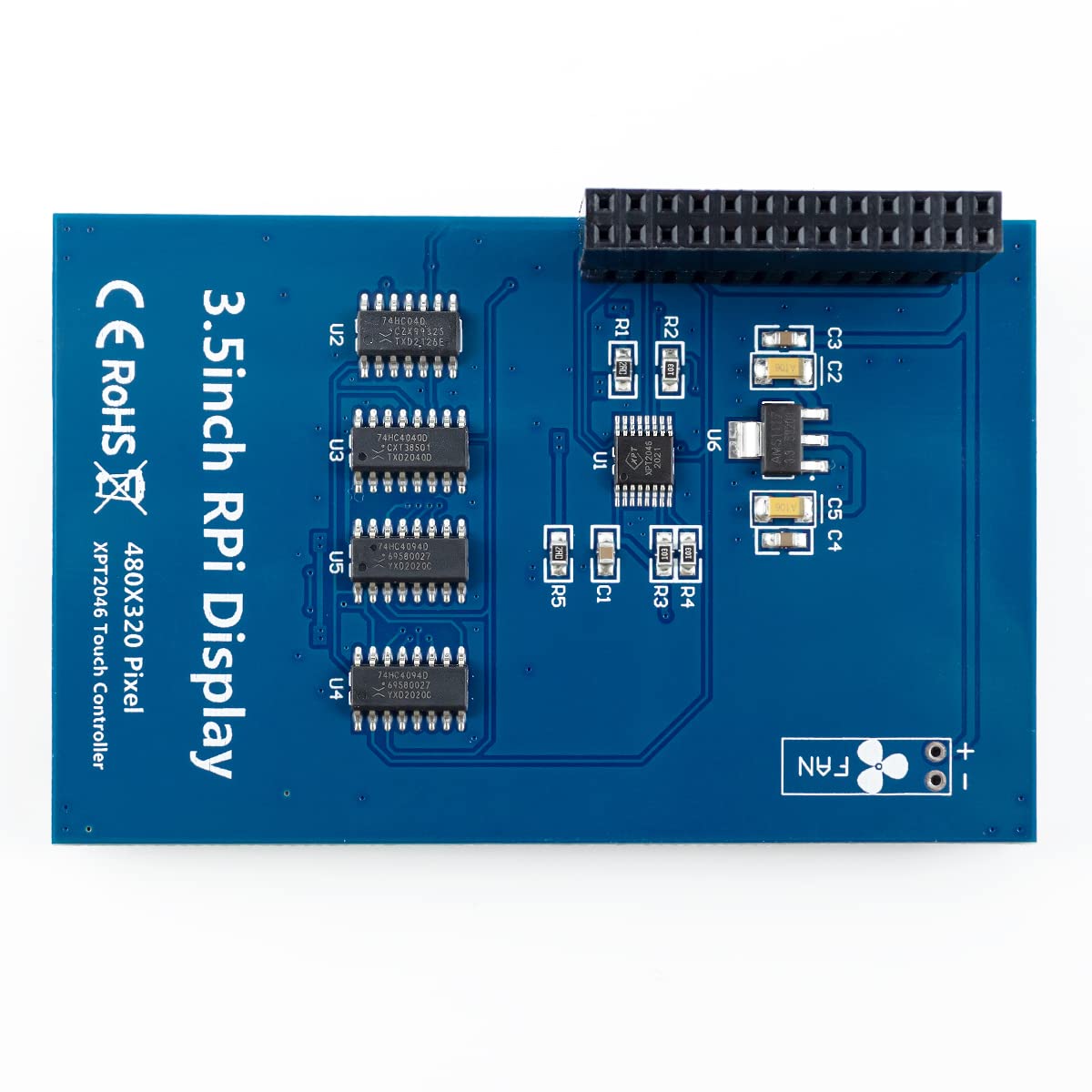 Hosyond - visualización táctil TFT LCD SPI de 3.5 pulgadas de 480 x 320 para Raspberry Pi A, B, A+, B+, 2B, 3B, 3B +, 4B, 5