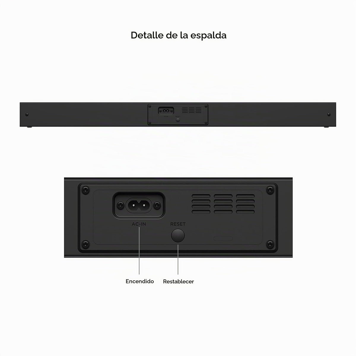 Barra de Sonido Roku Inalámbrica Negro con Sonido Estéreo Mejorado Reacondicionada