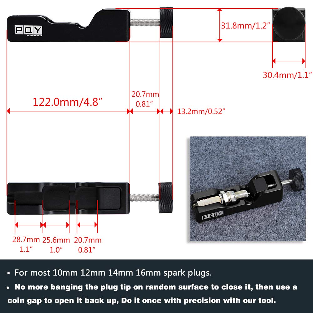 Herramienta Universal PQY Negra para Bujías de 10 mm, 12 mm, 14 mm, 16 mm
