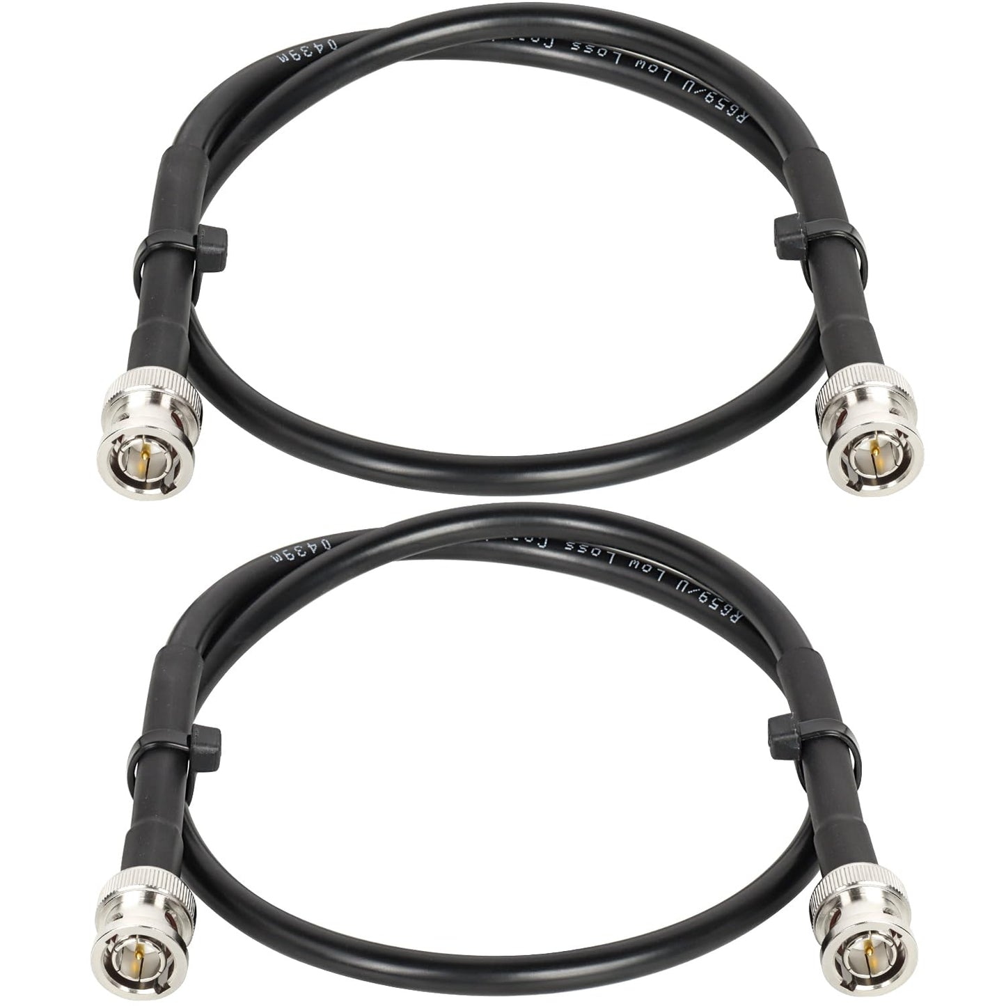 XRDS-RF - Cable SDI RF de 2 Pies, HD-SDI BNC a BNC de Vídeo Digital RG59 Compatible Con HD-SDI/3G/6G-SDI/4K/8K - Cable de Vídeo de Precisión (2 Piezas)