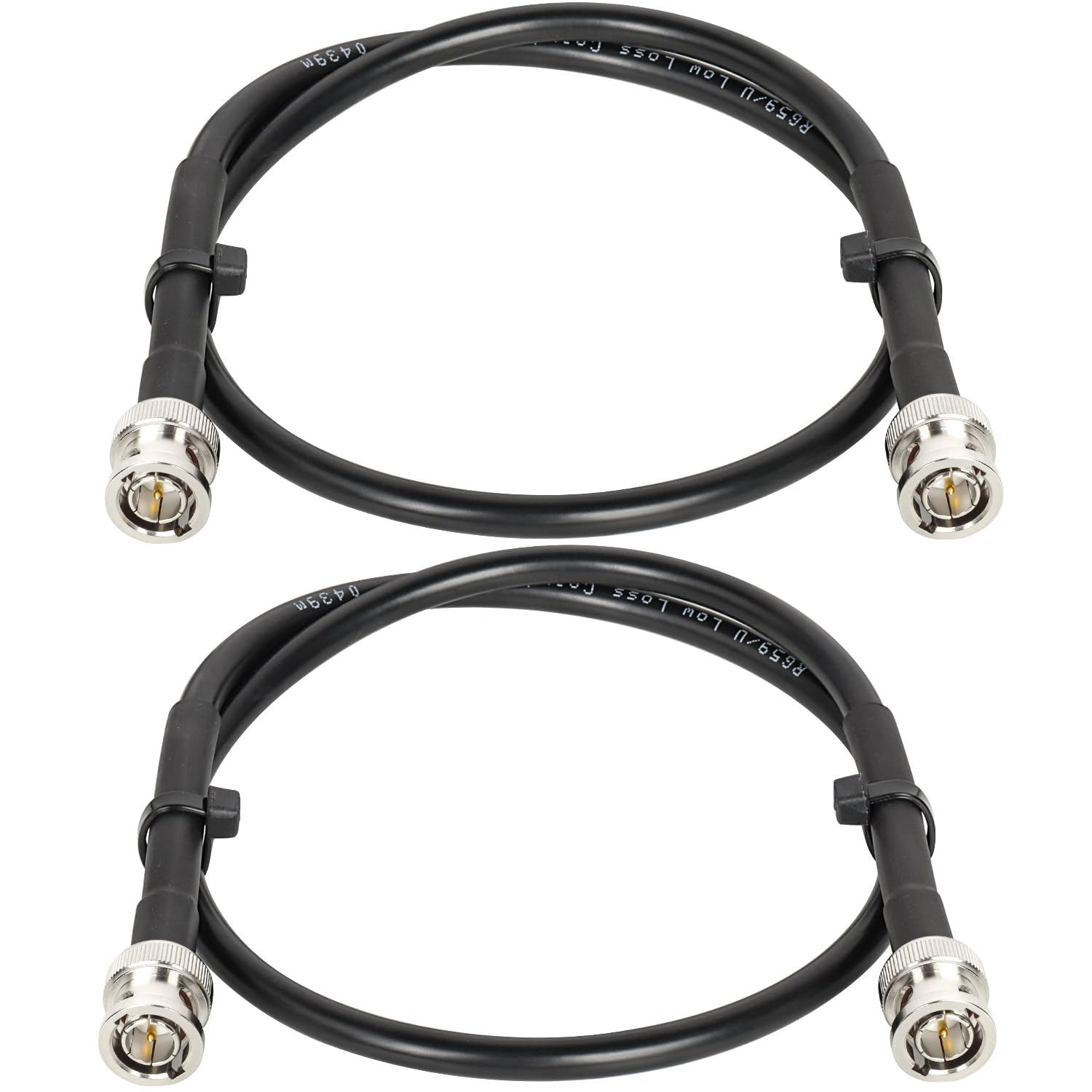 XRDS-RF - Cable SDI RF de 2 Pies, HD-SDI BNC a BNC de Vídeo Digital RG59 Compatible Con HD-SDI/3G/6G-SDI/4K/8K - Cable de Vídeo de Precisión (2 Piezas)