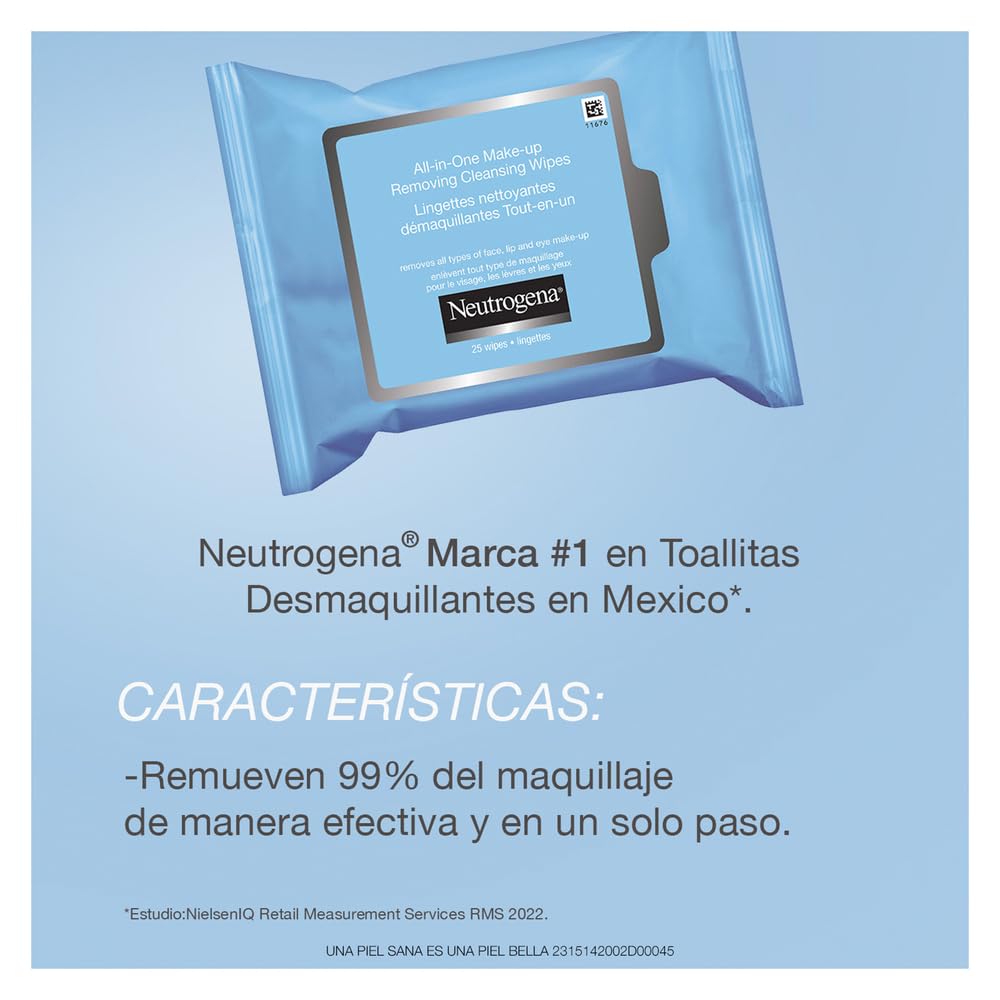 Neutrogena Toallitas desmaquillantes 25U 4 Pack