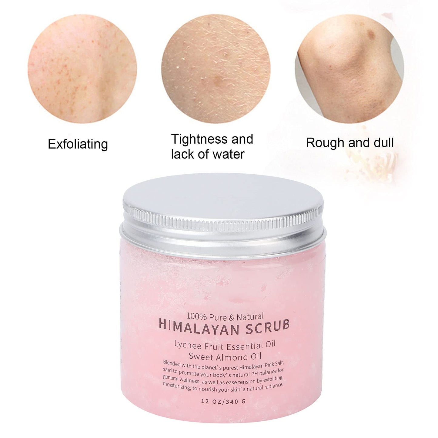 Exfoliante Corporal y Facial de Sal del Himalaya Cálido para Piel Hidratante