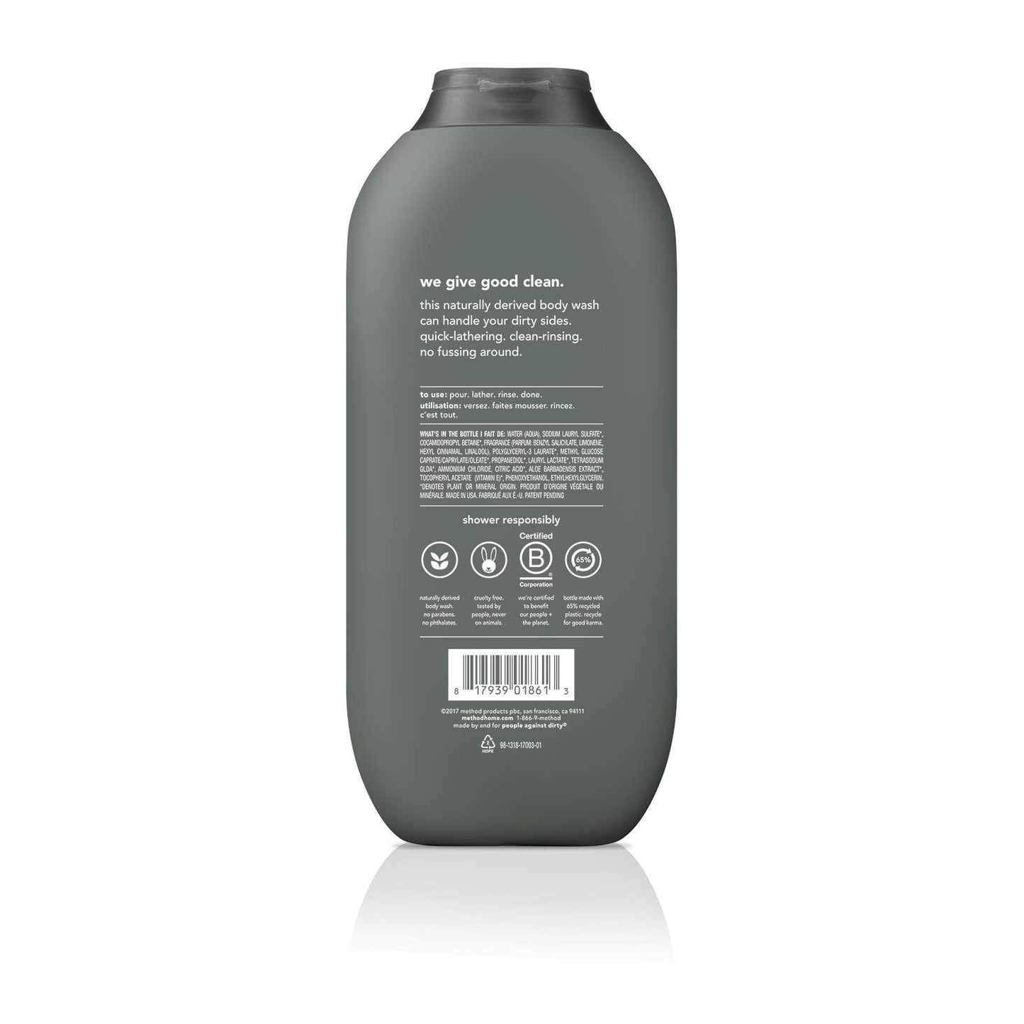Method Men, Body Wash, Sea + Surf, 18 fl oz (532 ml)