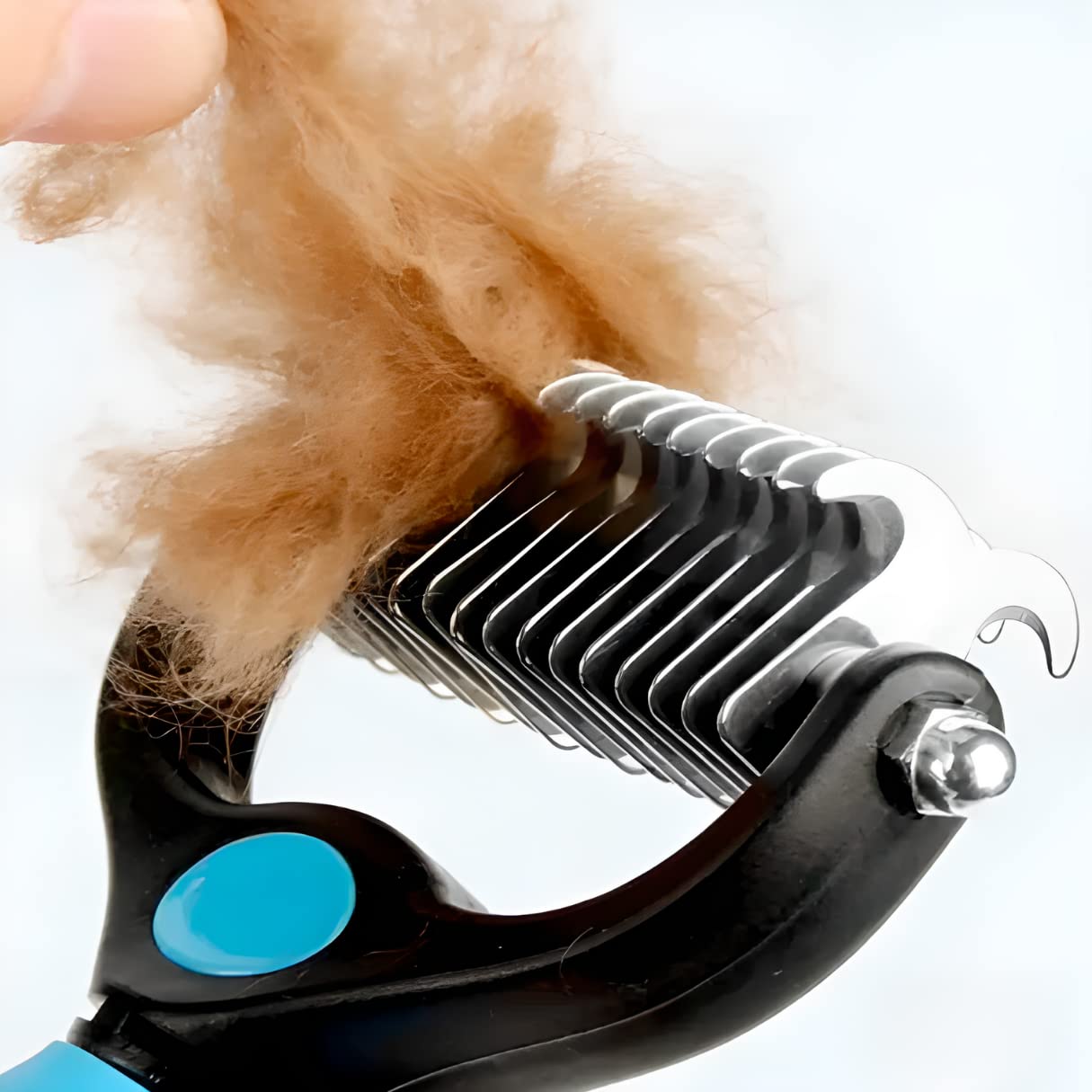 Cepillo deslanador| Cepillo para gatos y perros doble función| Peine quita exceso de pelo| Recolector de pelo de mascota con dientes redondeados| Peina y desenreda.