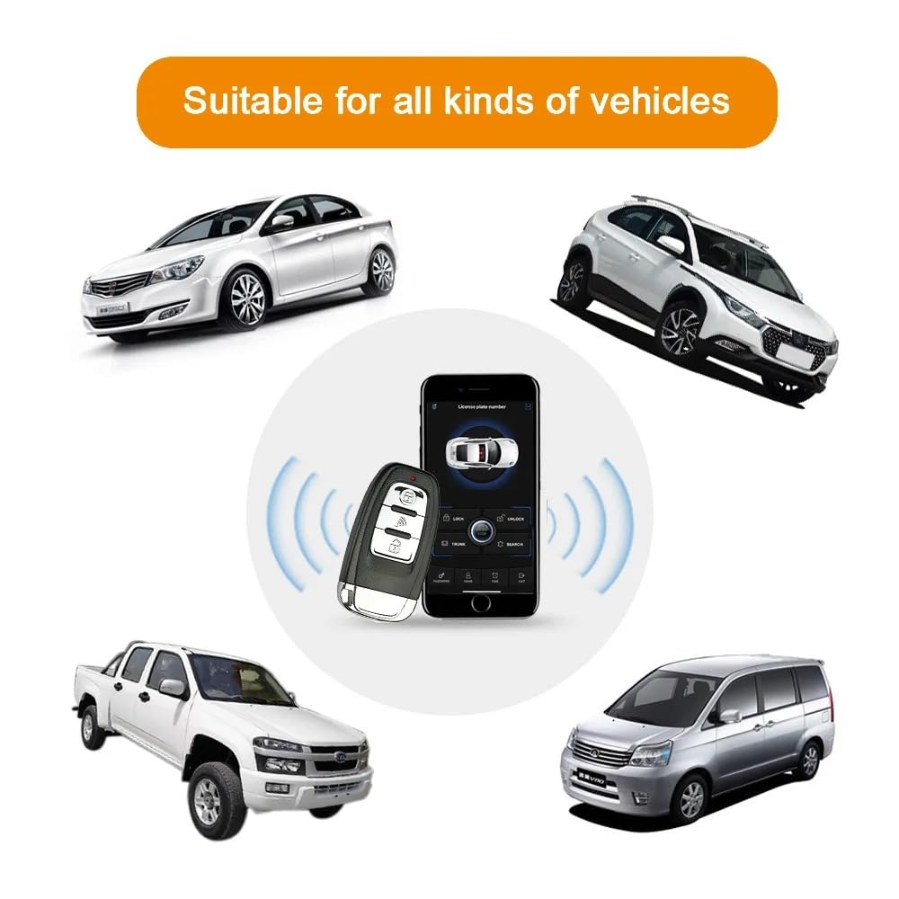 Sistema de Alarma Antirrobo Qmcandy con Control Remoto Bluetooth y Arranque con Botón para Automóvil