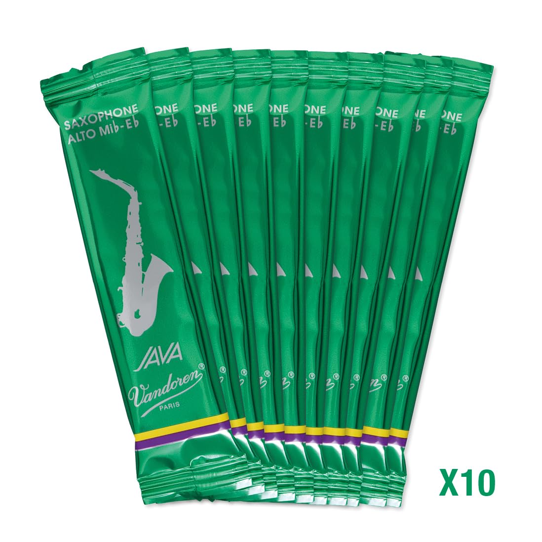 Vandoren SR2625 Cañas de saxo alto JAVA Fuerza 2.5; caja de 10