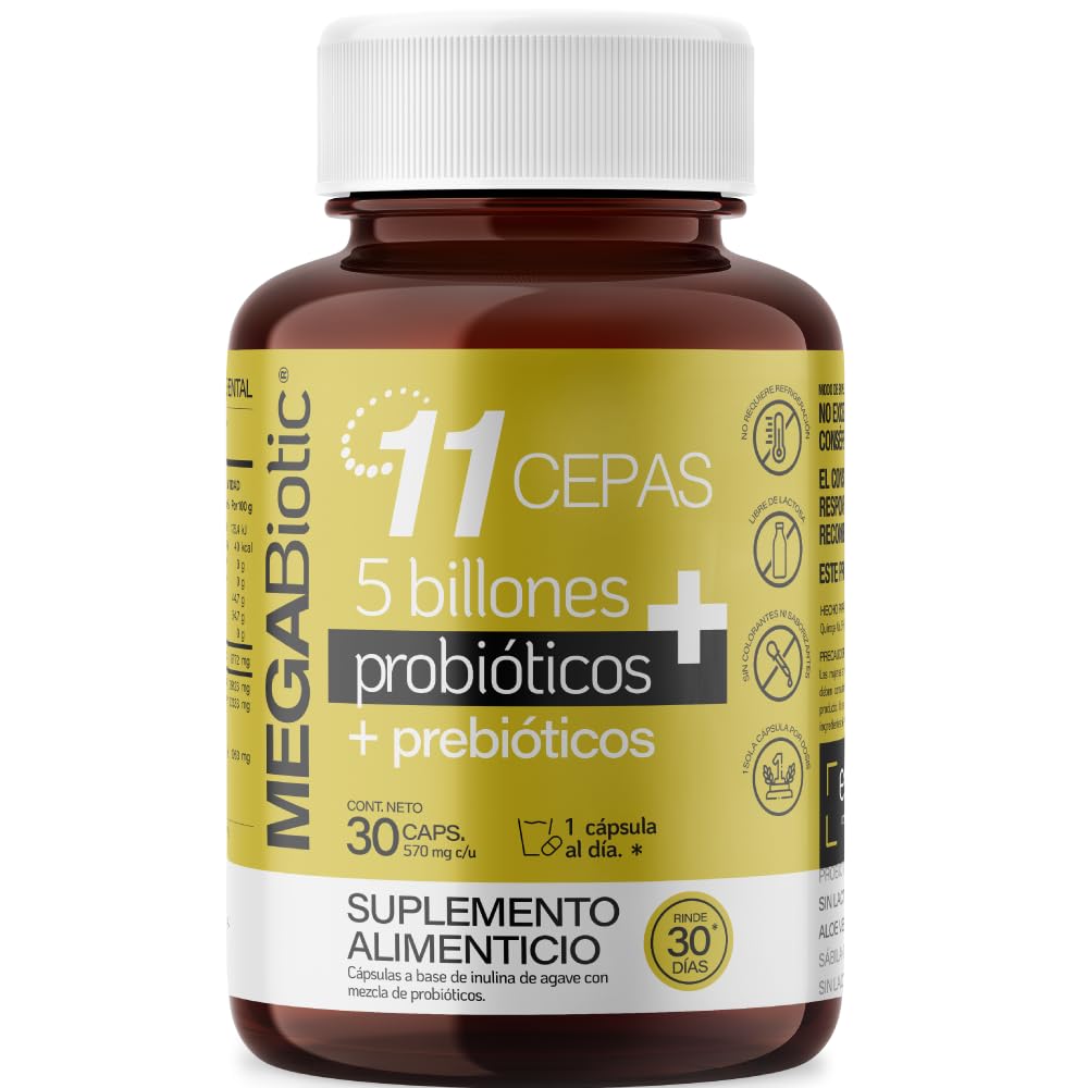 Probióticos MegaBiotic 5 Billones con 11 Cepas para Mujeres y Hombres
