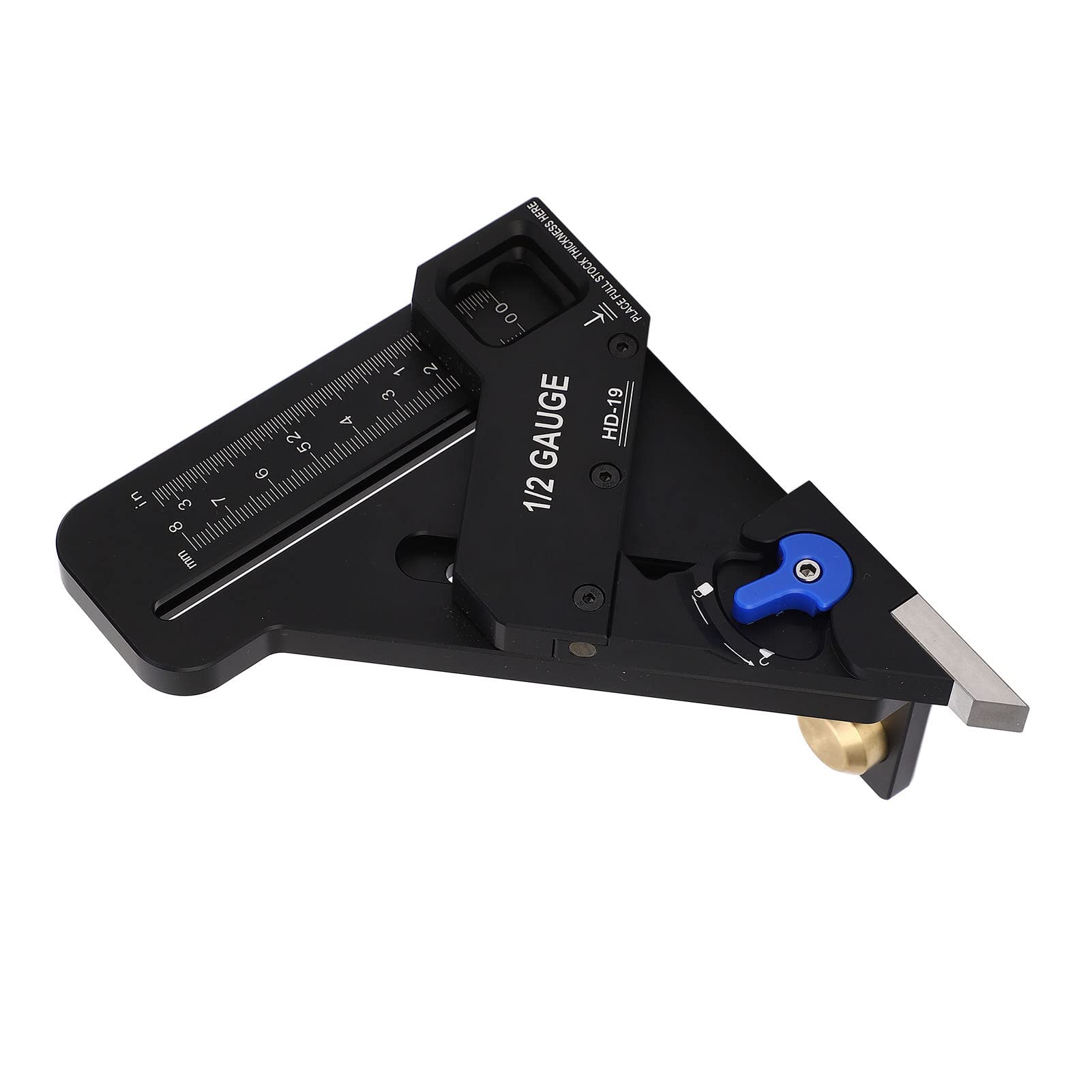Garosa Buscador de Centros de Carpintería Aleación de Aluminio Calibre 1/2 Escala Doble escala Carpintero Trazador Centro de Carpintero