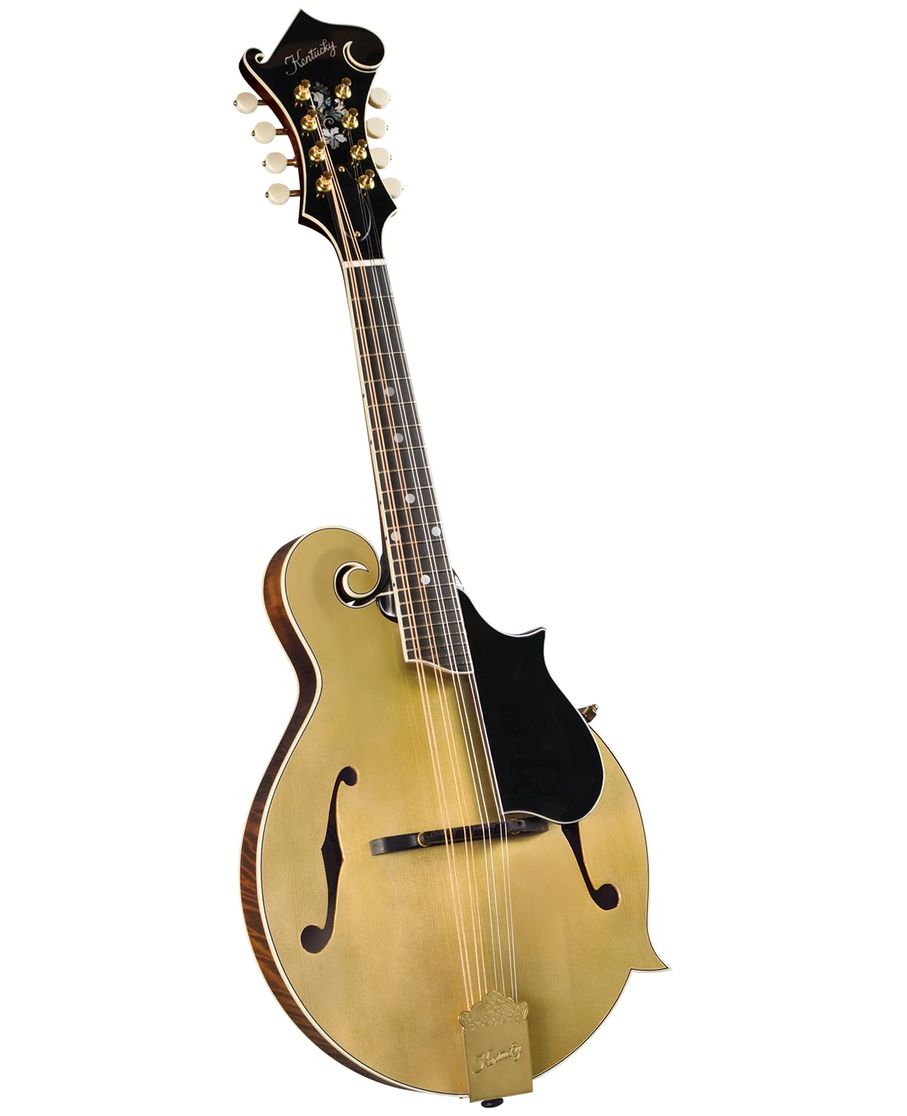 Kentucky, Mandolina de 8 cuerdas, derecha, dorada, completa (KM-858)