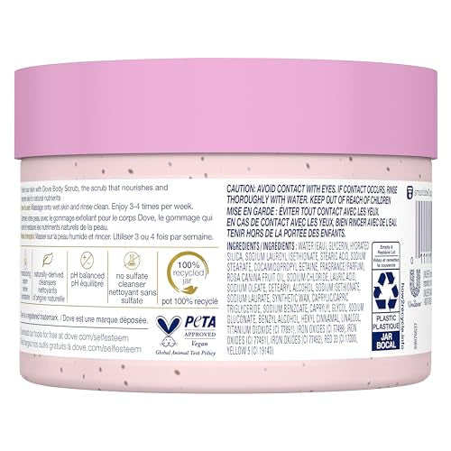 Exfoliante Corporal Dove Rosa Aceite y Sal Himalaya con Crema Humectante
